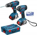 BOSCH 18V GSB18-2-Li & GDR18V-Li TWIN PACK WITH 2 x 1.3AH LITHIUM BATTERIES & L-BOXX